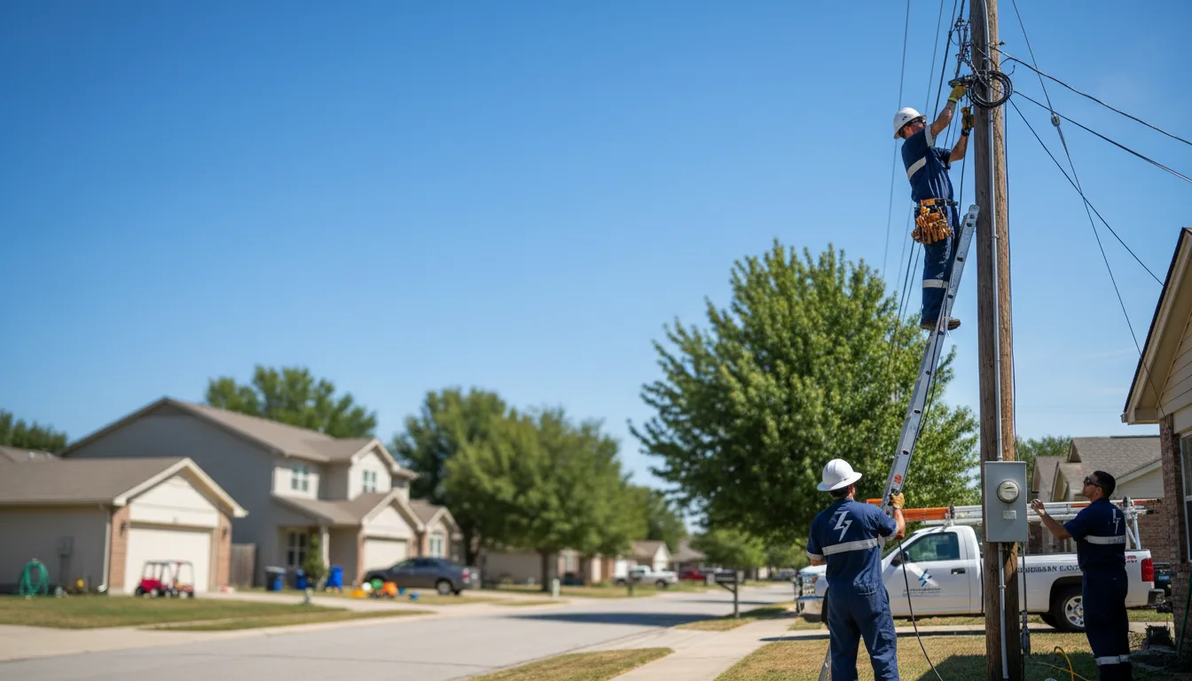 Residential electrician providing installation services in Fritch, TX
